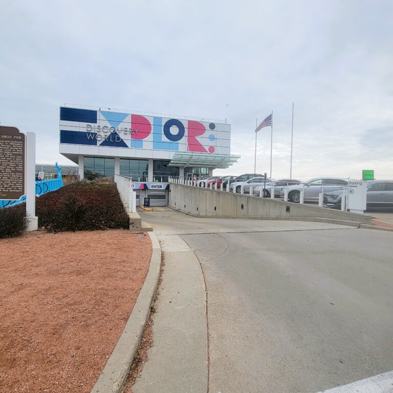 Attached beneath Discovery World in downtown Milwaukee