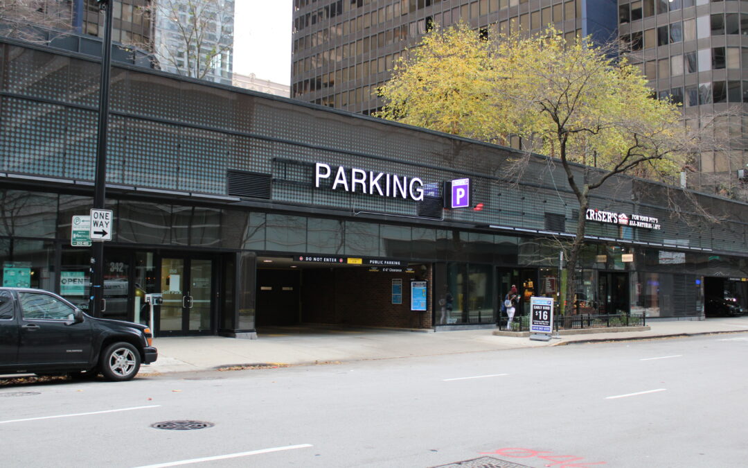 Arrive at Streeterville Garage