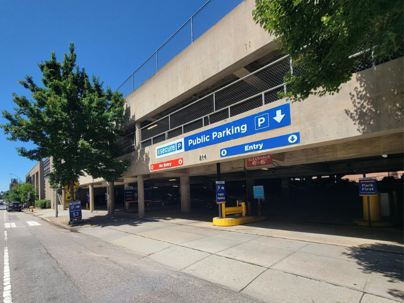 N&O Deck Garage Entrance