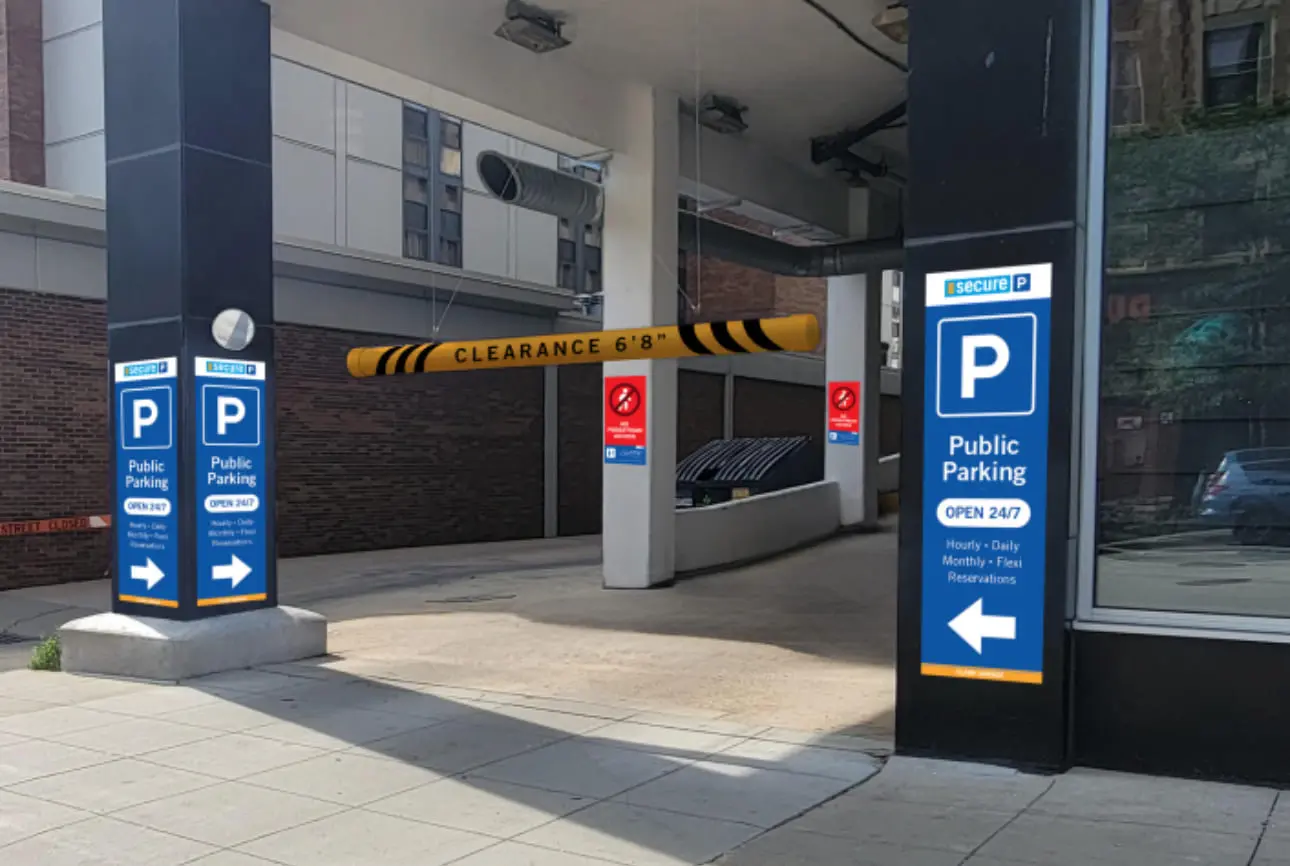 N&O Deck Garage Entrance