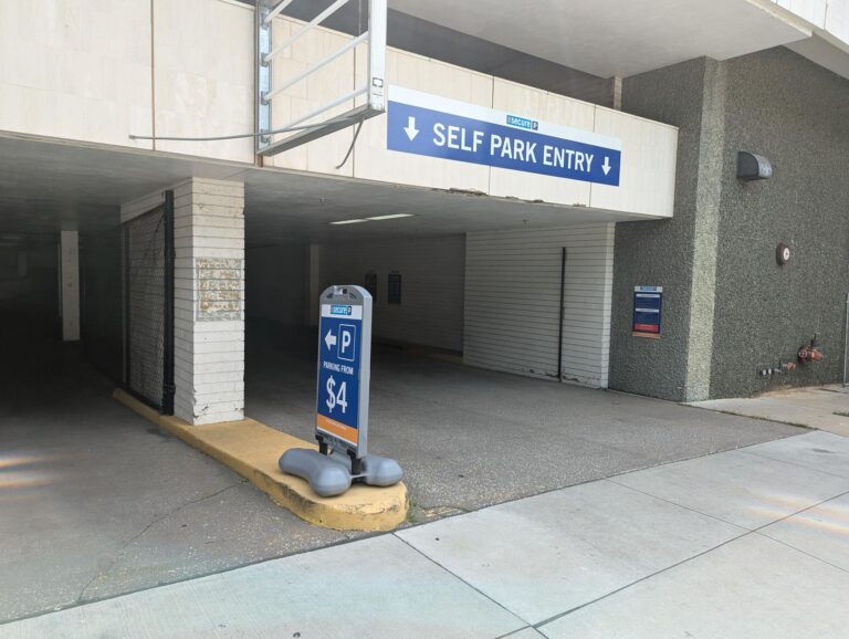 Downtown Tulsa parking garage located on 600 S Boulder Ave.