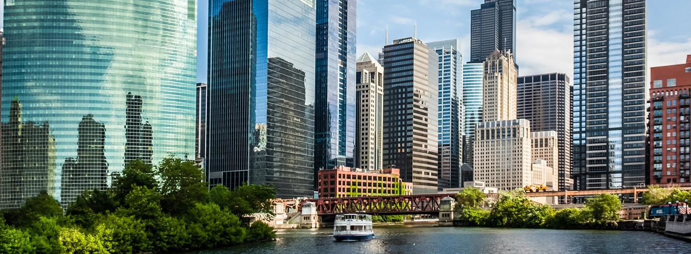 View of Magnificent Mile in Chicago, IL