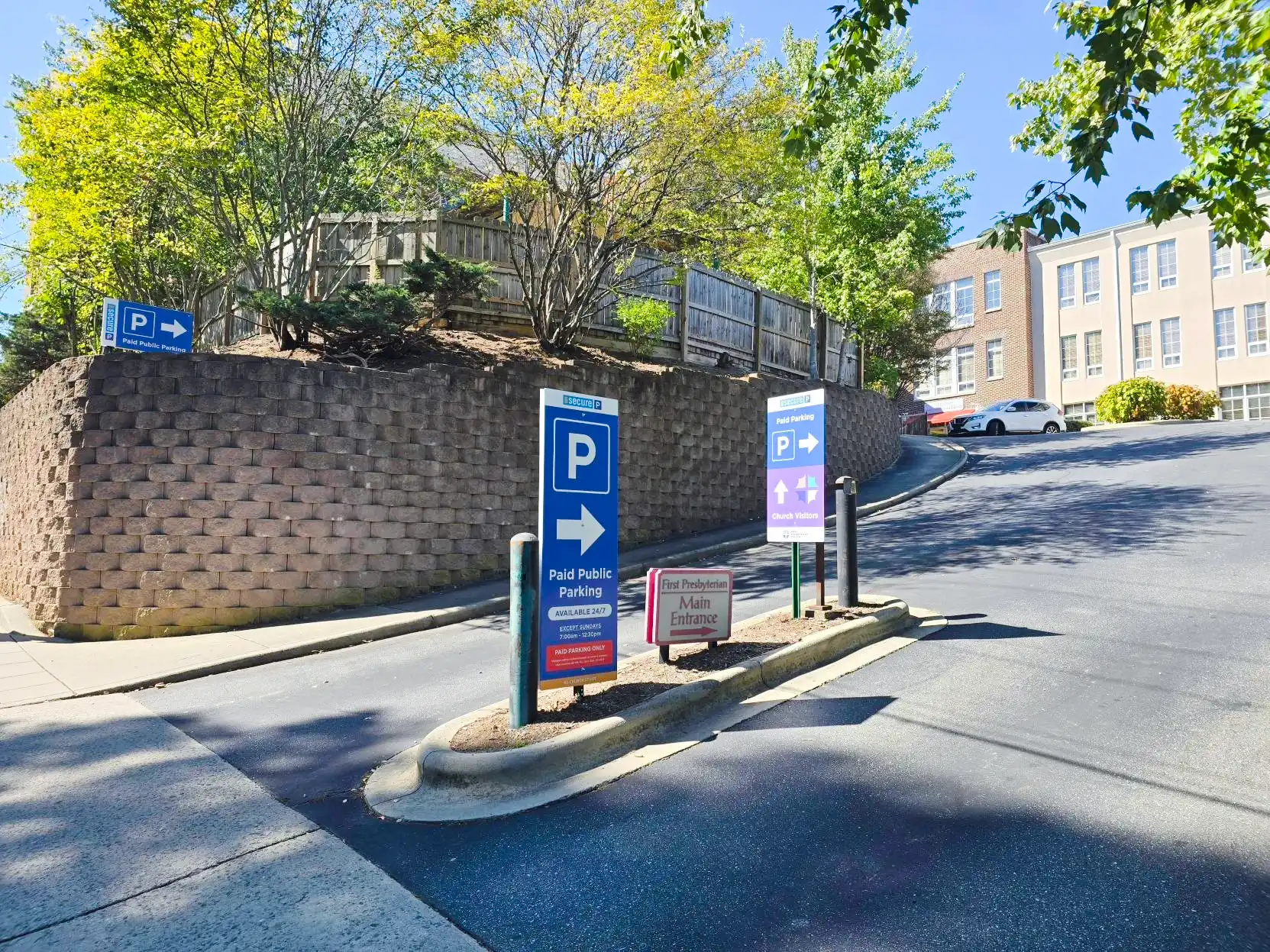 40 Church St Parking Lot in downtown Asheville, NC - Run by Secure Parking USA